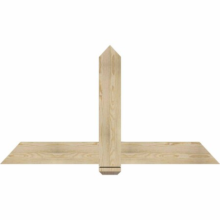 Ekena Millwork Eugene Rough Sawn Timber Gable Bracket, Douglas Fir, 60"W x 32"H x 2"D x 6"F, 13/12 Pitch GBW060X32X0206EUG00RDF